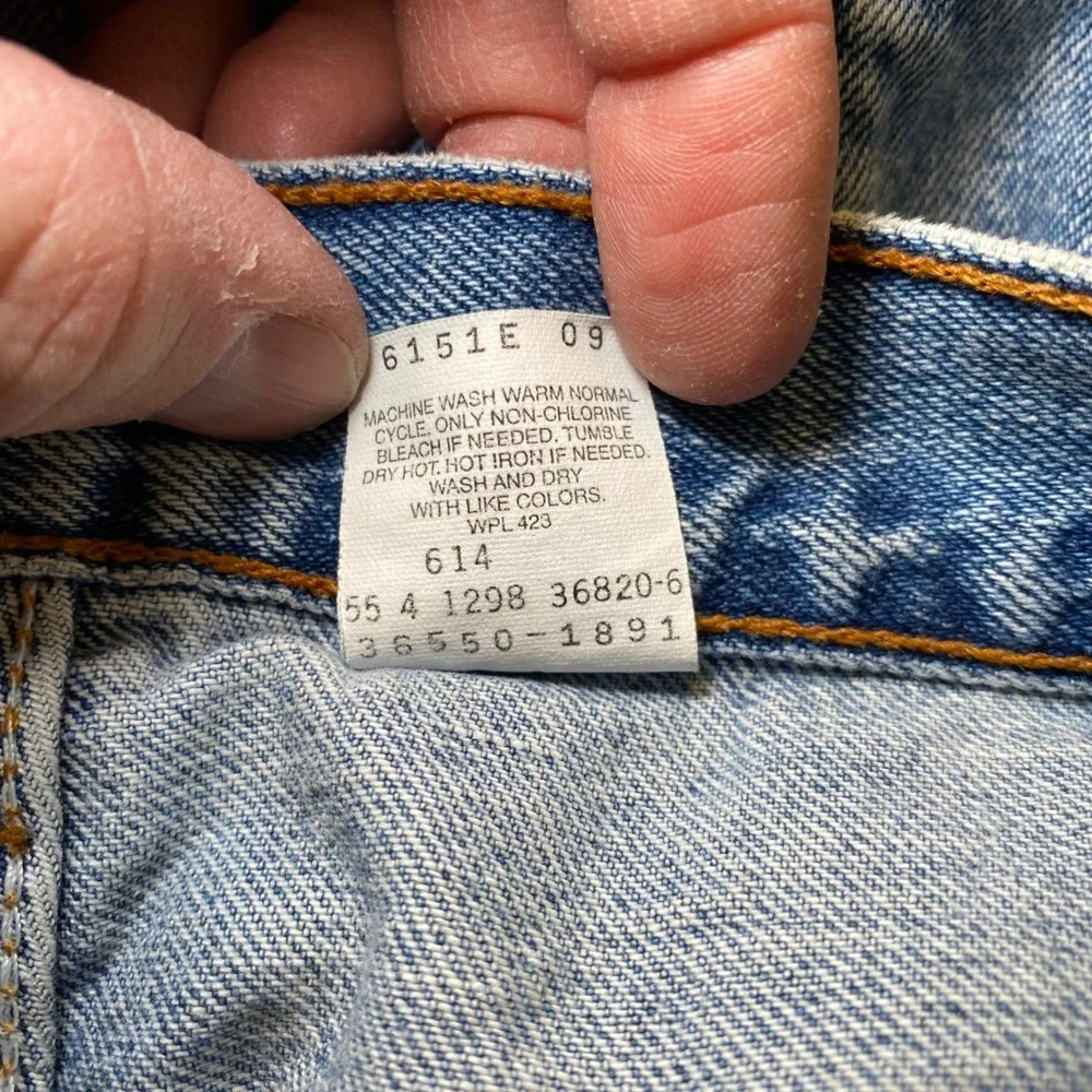 Vintage‎ Levi's 550 Relaxed Fit Denim Shorts Men's 32 Light Wash Red Tab 10